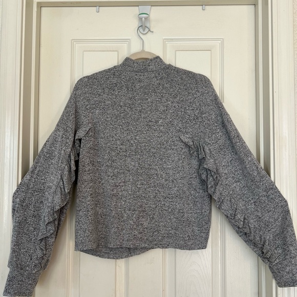 Gray Ruffle Sweater - Picture 2 of 3